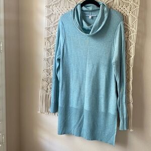 Adrienne Vittadini,light blue/turquoise,oversized,long sleeve, sweater(s…